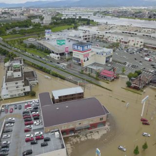 福岡県　久留米市　洪水被害